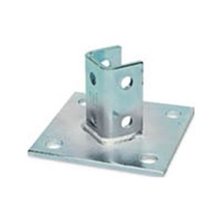 EATON B-Line B280SQZN Type U Center Channel Square Post Base, 3-1/2 Inch Height, Steel