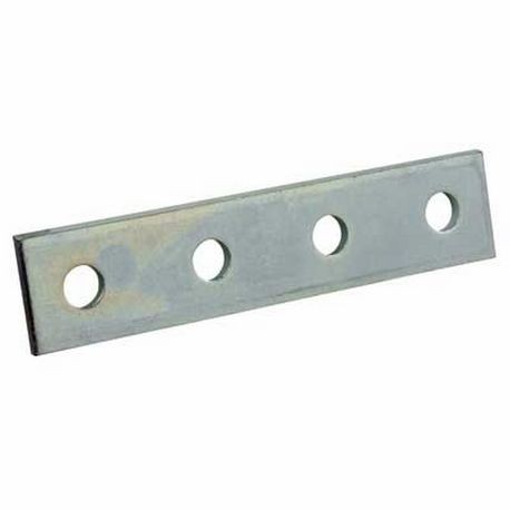EATON B-Line B341ZN Flat Splice Plate, 4 Holes, 7-1/4 in L x 1-5/8 in W x 1/4 in THK, Strip Steel
