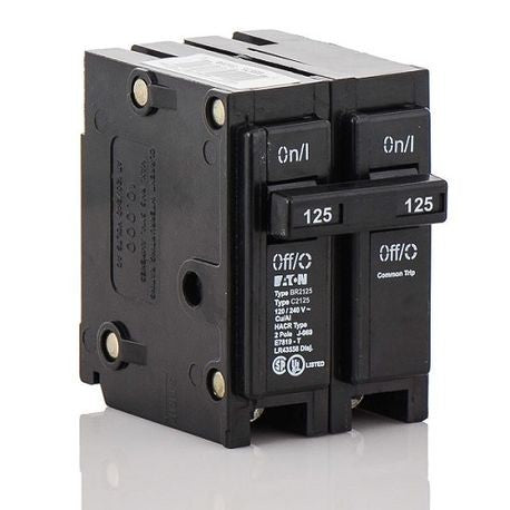 EATON EATON BR2125 Double Pole Interchangeable Circuit Breaker, 120/240V, 125 Amp