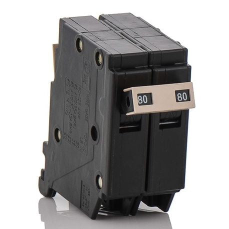 EATON EATON CH280 Type CH Standard Molded Case Circuit Breaker, 120/240 VAC, 80 A, 10 kA Interrupt, 2 Poles, Common Trip
