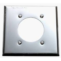 EATON 68-BOX 68-BX 2G CHRM PWR RCPT PLT Standard Power Outlet Wallplate