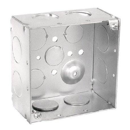 EATON Crouse-Hinds TP434 4 Square Outlet Box 30.3 Cubic Inch Capacity