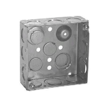 EATON Crouse-Hinds TP556 4-11/16 x 4-11/16 x 2-1/8 Inch Steel Drawn Square Outlet Box