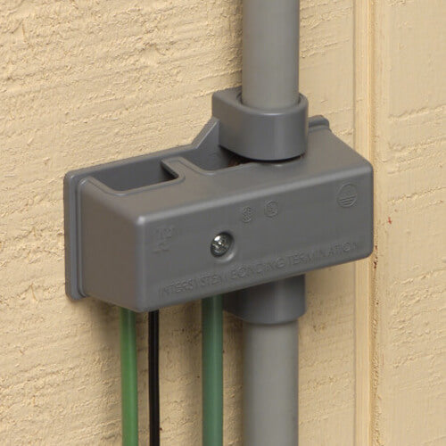 ARLINGTON Arlington GBB5P Intersystem Grounding Bridge With PVC Adapter, White Cover, 0.872 in L x 3.383 in W, 4 Holes, Bronze/Plastic
