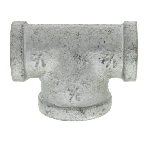 EVERFLOW Everflow GMBT0120 | 1/2 x 1/2 x 3/4 Galvanized Bullhead Tee | GMBT0120