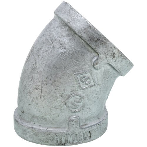 EVERFLOW Everflow GMFF0112 1-1/2 Galvanized Elbow 45 | Replacement MPN: GV45E150