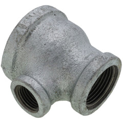 Everflow GMRT1214 | 1-1/2 X 1 X 1/2 Galvanized Reducing Tee | GMRT1214