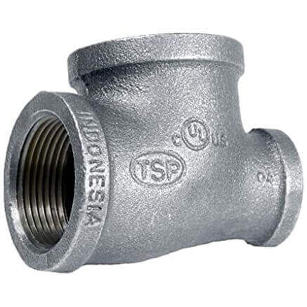 EVERFLOW Everflow GMRT1220 1-1/2 X 1-1/4 X 3/4 Galvanized Reducing Tee