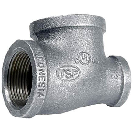 EVERFLOW Everflow GMRT1408 | 1-1/4 X 3/4 X 1/2 Galvanized Reducing Tee