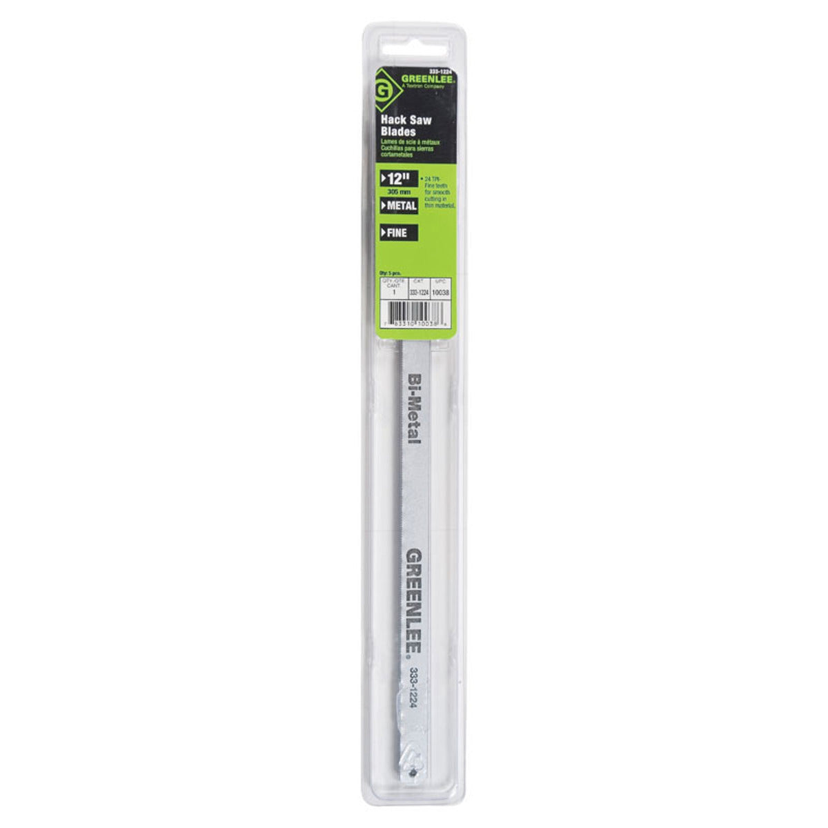 GREENLEE Greenlee 333-1224 24 18 TPI Bi-Metal Fully Adjustable Hacksaw Blade