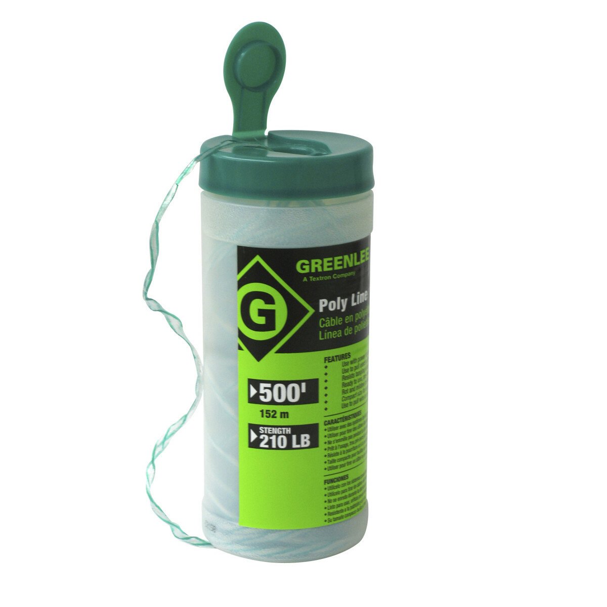 GREENLEE Greenlee 430-500 Green Tracer Polyfiber Spiral Wrap Fishing System Poly Line 210lb