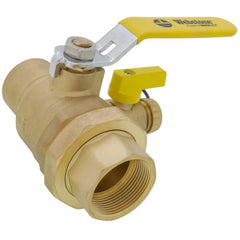 Webstone H-50436 Standard Ball Valve With Hose Drain 1-1/2 in FNPT Union x C