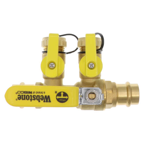WEBSTONE Webstone H-88613 3/4 x 1/2 Press Non-Potable Pro-Pal Purge & Fill Full Port Forged Brass Ball Valve