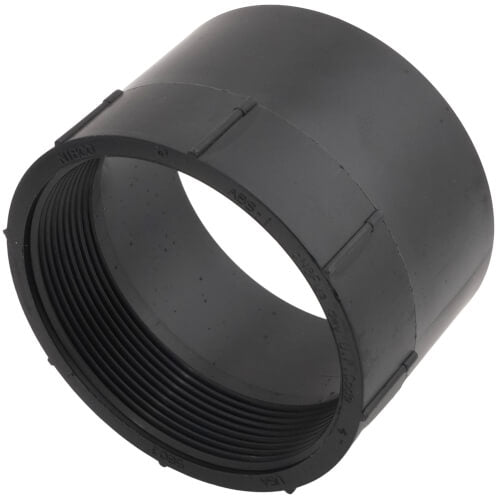 NIBCO Nibco I025100 DWV Adapter, 4 in Nominal, Hub x FNPT End Style, ABS
