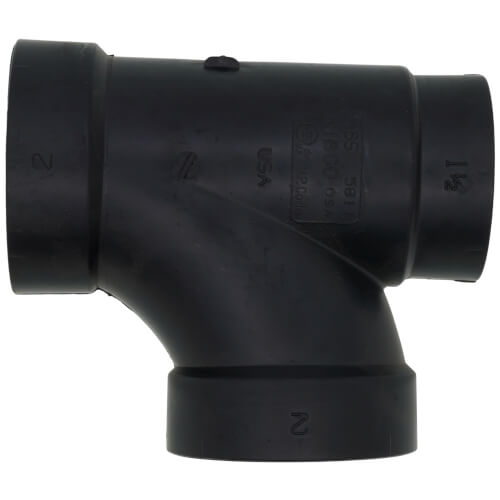 NIBCO Nibco I098400 2 x 1-1/2 x 2 Hub ABS DWV Sanitary Tee (5811R)