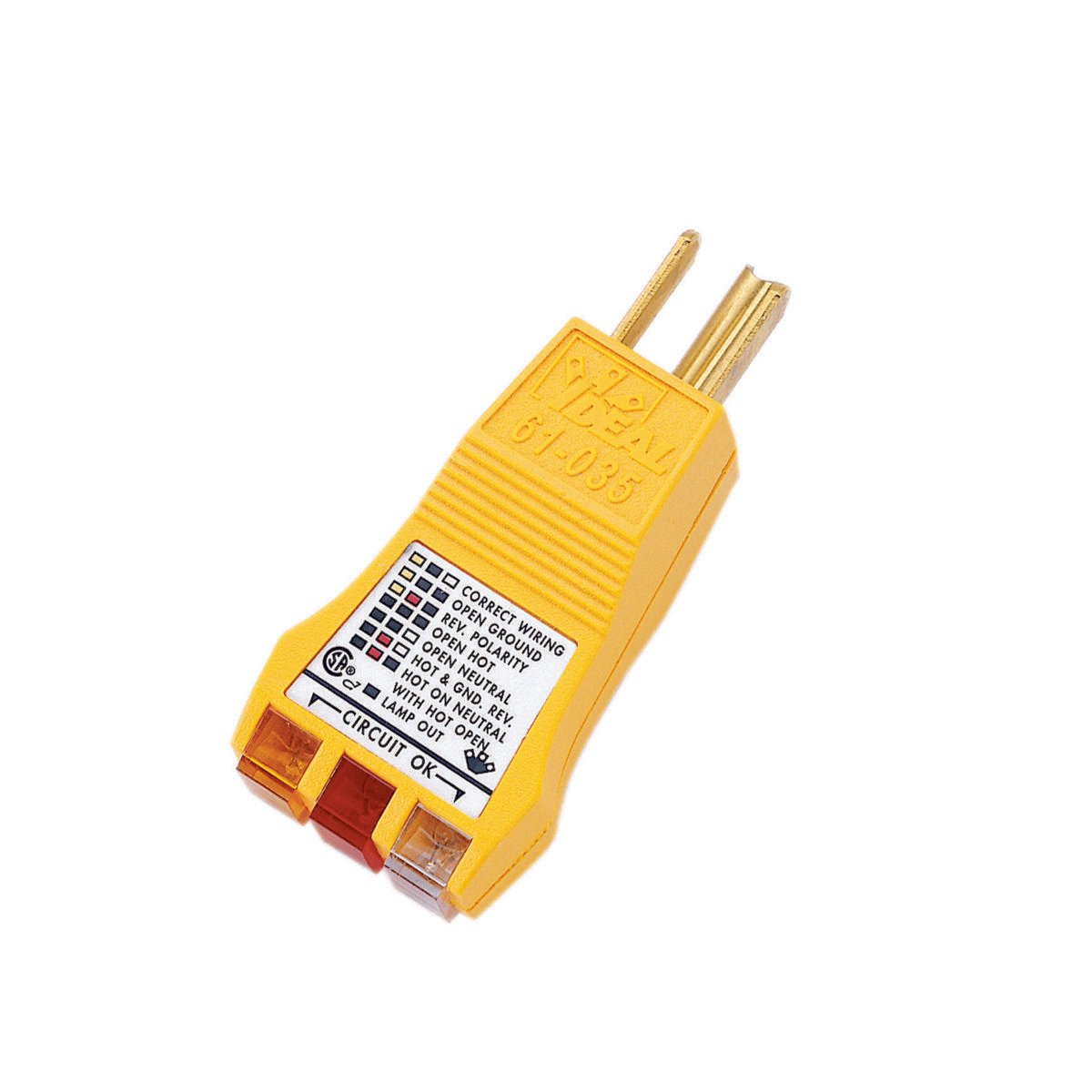 IDEAL Ideal 61-035 E-Z Check Circuit Tester Voltage Rating 125V AC