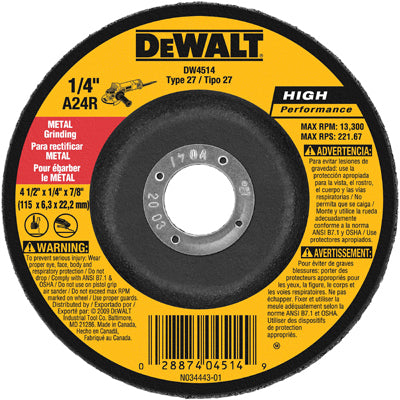 TRUE VALUE DW4514B5 GRINDING & CUT OFF WHEELS