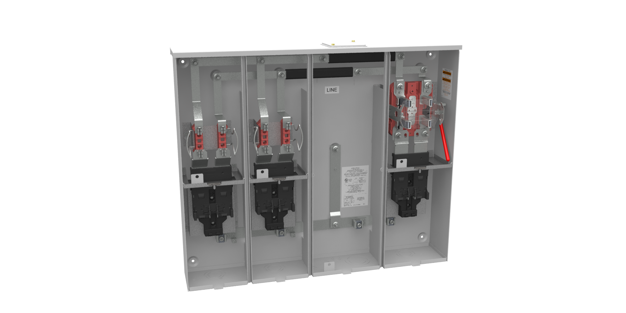 MILBANK Milbank U6123-X-BL 4 Terminal Ringless 3-Position Meter Socket