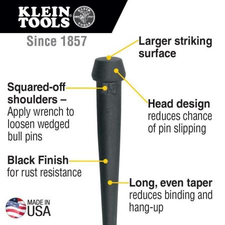 KLEIN TOOLS Klein Tools 3255 Broad-Head Bull Pin 1-1/4 Inch