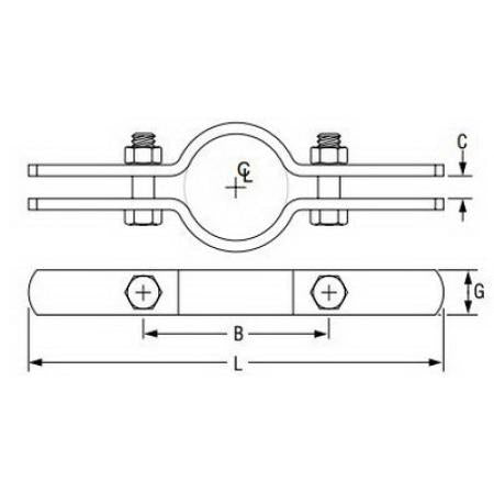 ASC ENGINEERED SOLUTIONS Asc Engineered Solutions 0500173604 261 4 Steel Pipe Riser Clamp (12-7/8 in)