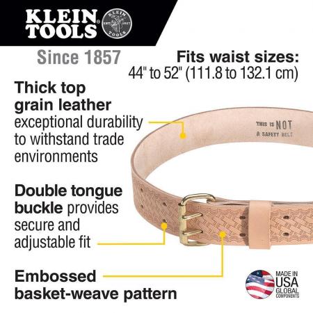 KLEIN TOOLS Klein Tools 5415XL Heavy Duty Embossed Tool Belt X-Large