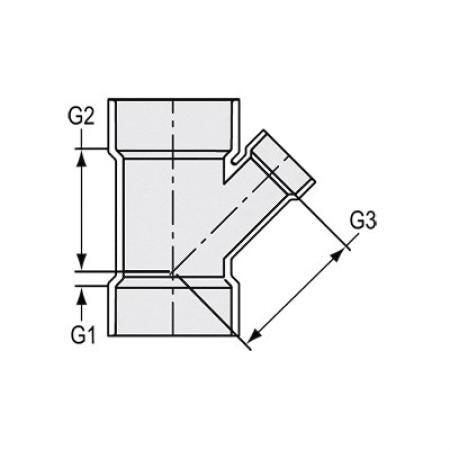 SPEARS Spears P601-338 3 X 3 Inch X 2 Inch PVC DWV Reducing Wye All Hub