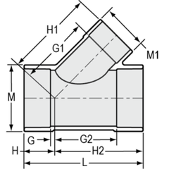 SPEARS Spears 475-528 Reducing Wye Socket Sch 40 (6 x 6 x 2 in)