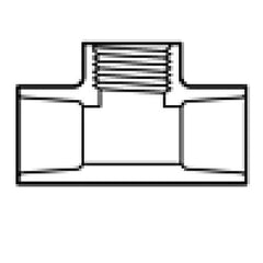 SPEARS Spears 802-060CF CPVC Tee Socket x Socket x FNPT Sch 80 Fabricated (6 in)