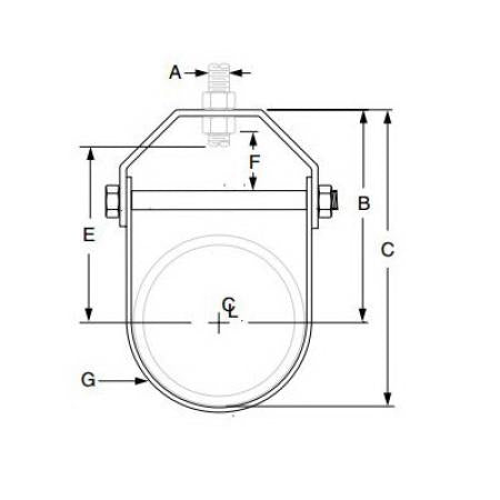 ASC ENGINEERED SOLUTIONS Asc Engineered Solutions 0560299943 65 4 Gal Stl Ld Adj Clevis Hgr (4 in)