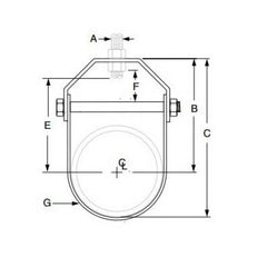 ASC ENGINEERED SOLUTIONS Asc Engineered Solutions 0560299943 65 4 Gal Stl Ld Adj Clevis Hgr (4 in)