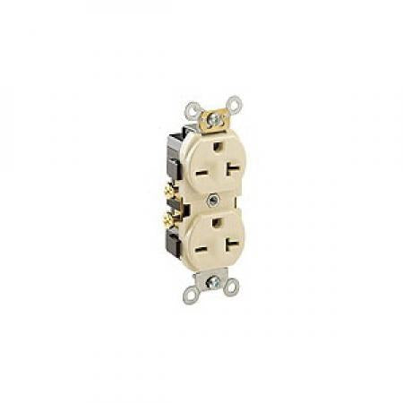 LEVITON Leviton 5822-I Straight Blade Single Receptacle 250 Vac 20 A