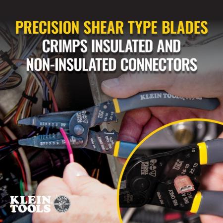 KLEIN TOOLS Klein Tools 1009 Klein-Kurve Long-Nose Wire Stripper Crimper 10-22 AWG