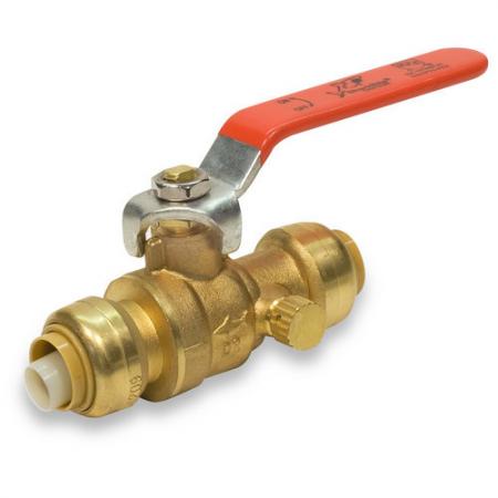 SHARKBITE CAI - SHARKBITE 22304-0000LF Lead-Free Brass Push x Push Ball Valve, Lever, 1/2 Pipe Size