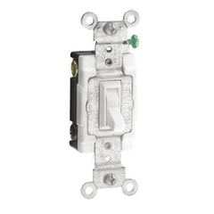 LEVITON Leviton 54502-2W Toggle framed double-pole AC quiet switch 15 Amp (1 Each)