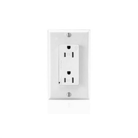 LEVITON Leviton T5280-W 15 Amp 125 Volt Tamper Resistant Duplex Surge Suppressor Receptacle
