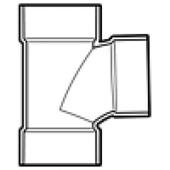 Spears P400-120 PVC DWV Sanitary Tee Hub x Hub x Hub 12 Inch