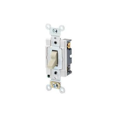 LEVITON Leviton 1224-SI Toggle Switch 20 Amp 120/277 Volt 4-Way AC Quiet Switch