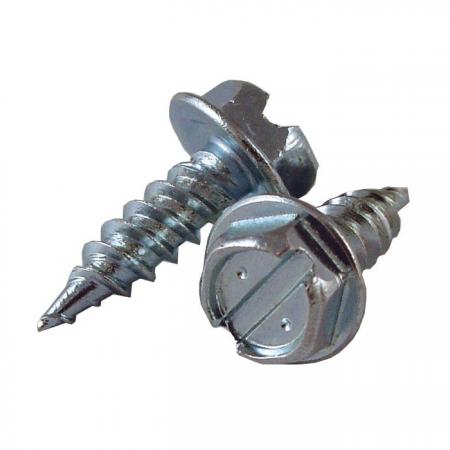 MALCO Malco HW8X3/4Z Zip-In Screws Hex Washer/Slotted Head 1000