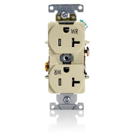 LEVITON Leviton TWR20-I Nema 5-20R 20A-125V 2-Pole 3-Wire Weather Resistant Receptacle Tamper Resistant