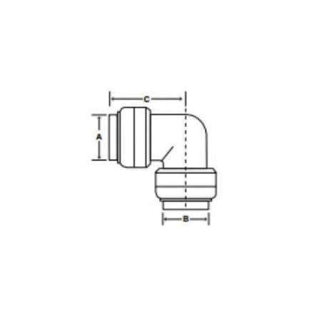 SHARKBITE SharkBite U260LF Lead-Free DZR Brass 90 Degree Elbow 1 Inch