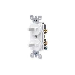 Leviton 5334-W Combo/2SP SW 20 Amp 120/277 Volt Duplex Style Combination Switch
