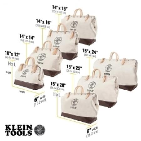 KLEIN TOOLS Klein Tools 5102-16 Canvas Tool Bag 16 Inch