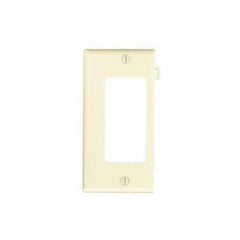 Leviton PSE26-I 1-Gang Decora/GFCI Device Decora Wallplate, Sectional, Thermoplastic Nylon, Device Mount, End Panel, Ivory