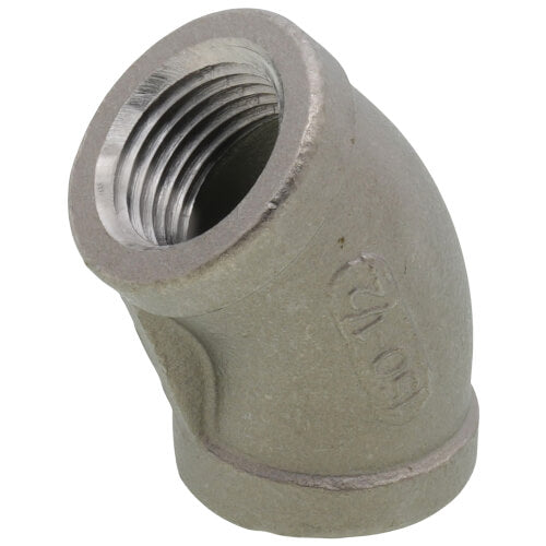MERIT BRASS Merit Brass K402-08 Banded Pipe 45 Deg Elbow 1/2 In FNPT 150 lb 304/304L Stainless Steel