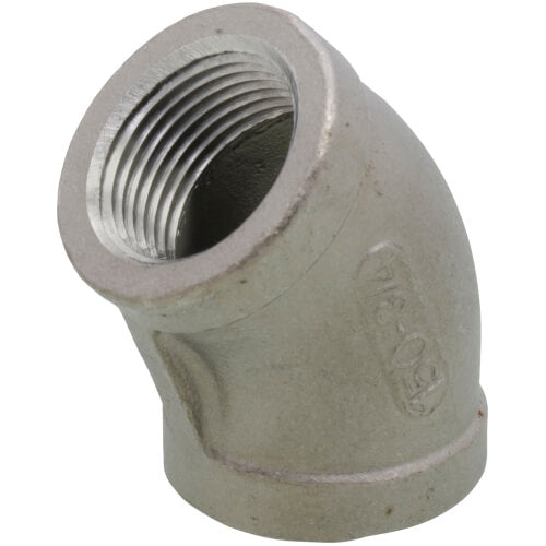 MERIT BRASS Merit Brass K402-12 Banded Pipe 45 Deg Elbow 3/4 In FNPT 150 lb 304/304L Stainless Steel