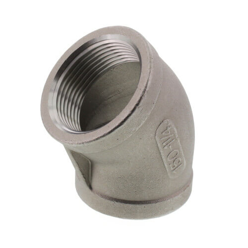 MERIT BRASS Merit Brass K402-20 Banded Pipe 45 Deg Elbow 1-1/4 In FNPT 150 lb 304/304L Stainless Steel