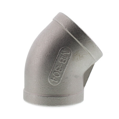 MERIT BRASS Merit Brass K402-20 Banded Pipe 45 Deg Elbow 1-1/4 In FNPT 150 lb 304/304L Stainless Steel