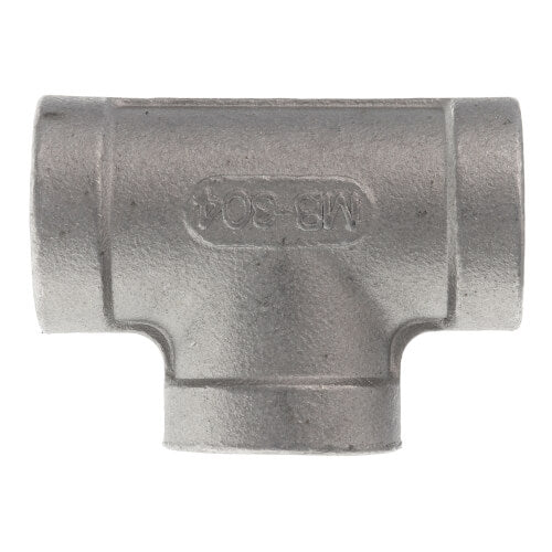 MERIT BRASS Merit Brass K406-04 Banded Pipe Tee, 1/4 in, FNPT, 150 lb, 304/304L Stainless Steel