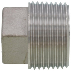 Merit Brass K417-16 Cored Square Head Plug, 1 in Nominal, MNPT End Style, 150 lb