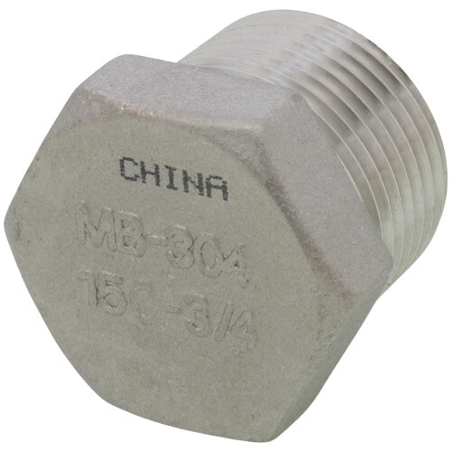 MERIT BRASS Merit Brass K417H-12 Hex Head Pipe Plug, 3/4 in Nominal, MNPT End Style, 150 lb